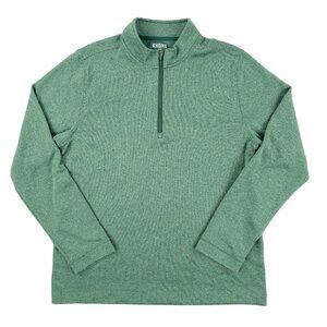 Rhone Pullover Men Large Green Session Performance Quarter Zip Stretch Golf NWOT